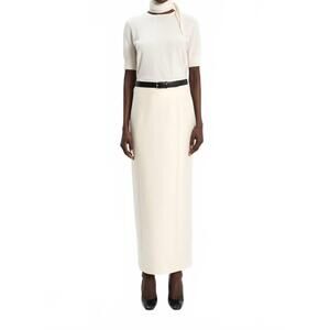 NEW ARCH4 CASHMERE pilot short sleeve sweater in ivory